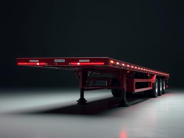 Heavy duty flatbed and step-deck trailers for cargo transport